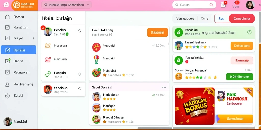 Tampilan menu utama yang menarik dan intuitif.